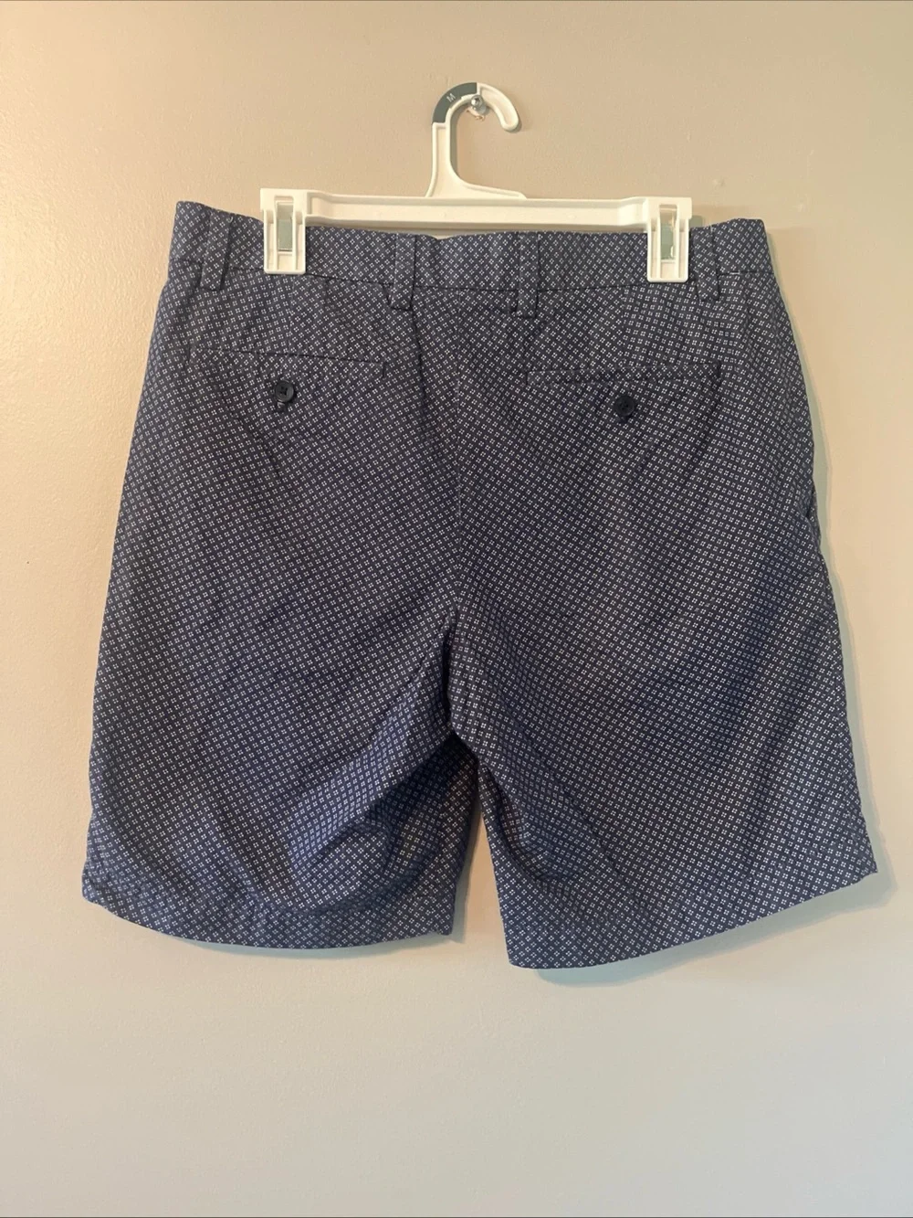Men’s Banana Republic Aiden Chino Shorts Blue White Size 32